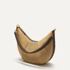 Rothy's The Crescent Bag - Brown Butter -Rothy's Shoes Store 169 CrescentBag BrownButter 45Degree 5447