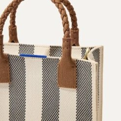 Rothy's The Petite Classic Tote - Cabana Stripe -Rothy's Shoes Store 171 PetiteClassicTote CabanaStripe Macro 6687