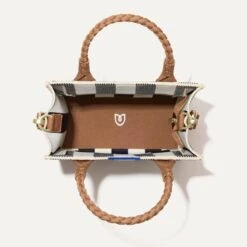 Rothy's The Petite Classic Tote - Cabana Stripe -Rothy's Shoes Store 171 PetiteClassicTote CabanaStripe Overhead 3376