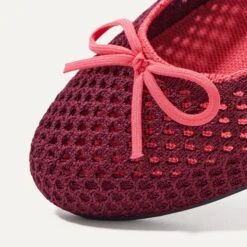 Rothy's The Ballet Flat - Berry Mesh -Rothy's Shoes Store 181 BalletFlat BerryMesh ToeDetail 1027