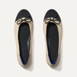Rothy's The Ballet Flat - Cream Captoe
