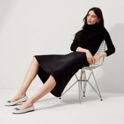 Rothy's The Ballet Flat - Diamond Metallic -Rothy's Shoes Store 182 BalletFlat DiamondMetallic OnFigure 0837