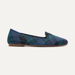 Rothy's The Lounge Loafer - Preppy Plaid -Rothy's Shoes Store 182 LoungeLoafer PreppyPlaid Side 4113