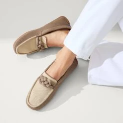 Rothy's The Braid Driver - Latte Foam -Rothy's Shoes Store 183 BraidDriver LatteFoam On Figure 1184