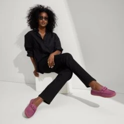 Rothy's The Braid Driver - Mauve -Rothy's Shoes Store 183 BraidDriver Mauve On Figure 1870