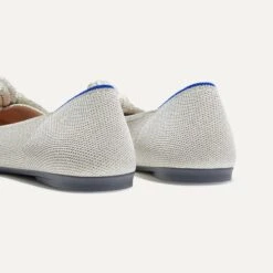 Rothy's The Knot Point II - Diamond Metallic -Rothy's Shoes Store 185 KnotPointII DiamondMetallic HeelDetail 506