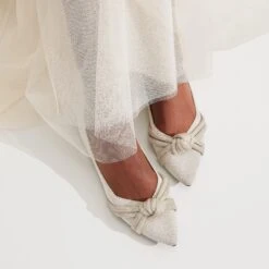 Rothy's The Knot Point II - Diamond Metallic -Rothy's Shoes Store 185 KnotPointII DiamondMetallic OnFigure 3514 PDP 828d304a d8df 4659 8143 ded0af30d5bb