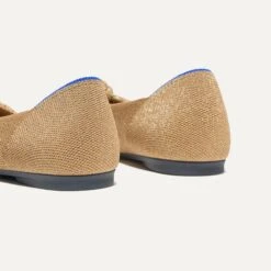 Rothy's The Knot Point II - Goldstone -Rothy's Shoes Store 185 KnotPointII Goldstone HeelDetail 3487