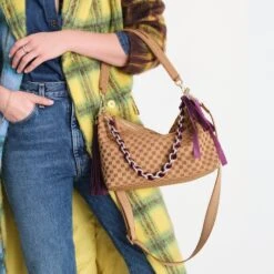 Rothy's The Shoulder Strap - Velvet Plum Chain -Rothy's Shoes Store 187 ShoulderStrap VelvetPlumChain Daily Crossbody Hazelnut 0021