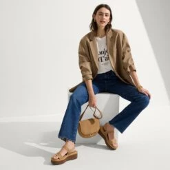 Rothy's The Lightweight Wedge Sandal - Wren Whipstitch -Rothy's Shoes Store 189 LightweightWedgeSandal WrenWhipstitch On Figure 2054