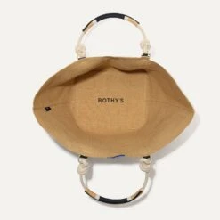 Rothy's The Summer Tote - Camel -Rothy's Shoes Store 195 ReversibleSummerTote Camel Overhead 0270
