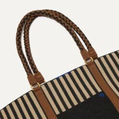 Rothy's The Summer Tote - Black Tie -Rothy's Shoes Store 195 SummerTote BlackTie HandleMacro 5532