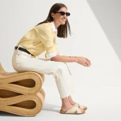 Rothy's The Weekend Slide - Oat -Rothy's Shoes Store 198 WeekendSlide Oat OnFigure 0603