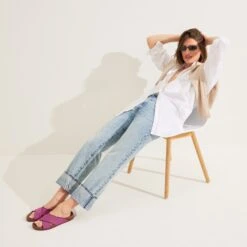 Rothy's The Weekend Slide - Sangria Stripe -Rothy's Shoes Store 198 WeekendSlide Sangria Stripe OnFigure 2017.20240227020514179