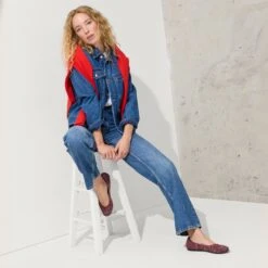 Rothy's The Flat - Crimson Tweed -Rothy's Shoes Store 1 Flat CrimsonTweed On Figure 1500