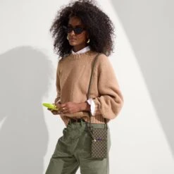 Rothy's The Phone Crossbody - Canopy -Rothy's Shoes Store 200 DoubleBitLoaferMule BunnyBoucle On Figure 0515