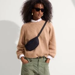 Rothy's The Casual Sling - Black Sand -Rothy's Shoes Store 200 DoubleBitLoaferMule BunnyBoucle On Figure 0589