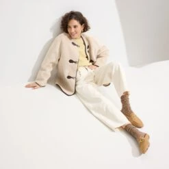 Rothy's The Double Bit Loafer Mule - Wren Bouclé -Rothy's Shoes Store 200 DoubleBitLoaferMule WrenBoucle On Figure 0266