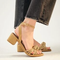 Rothy's The Knot Sandal - Golden Sun -Rothy's Shoes Store 20250123 Spring 2025 Knot Sandal Launch Golden Sun 0163 PDP