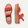 Rothy's The Lightweight Wedge Sandal - Red Hot Woven