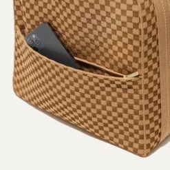 Rothy's The Backpack - Hazelnut -Rothy's Shoes Store 208 Backpack Hazelnut FrontPocket 0915