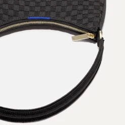 Rothy's The Mini Shoulder Bag - Black Sand -Rothy's Shoes Store 209 BaguetteBag Black Strap 3824