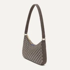 Rothy's The Mini Shoulder Bag - Light Pewter -Rothy's Shoes Store 209 BaguetteBag LightPewter 45Degree 3818