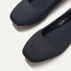 Rothy's The Max Square - Black -Rothy's Shoes Store 210 MaxSquare Black ToeDetail 3557