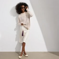 Rothy's The Max Square - White Chantilly -Rothy's Shoes Store 210 MaxSquare WhiteChantilly On Figure 0493