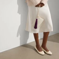 Rothy's The Max Square - White Chantilly -Rothy's Shoes Store 210 MaxSquare WhiteChantilly On Figure 0522