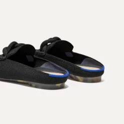 Rothy's The Loafer Mule - Black -Rothy's Shoes Store 211 LoaferMule Black HeelDetail 0424