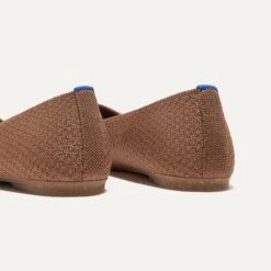 Rothy's The Max Square - Pecan Micro Check -Rothy's Shoes Store 212 MaxSquare PecanMicroCheck Heel 5768