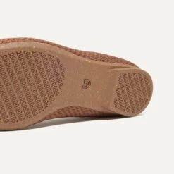 Rothy's The Max Square - Pecan Micro Check -Rothy's Shoes Store 212 MaxSquare PecanMicroCheck Sole 1245