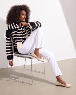 Rothy's The Max Square - Sandstone Micro Check -Rothy's Shoes Store 212 MaxSquare SandstoneMicroCheck On Figure 0957Large