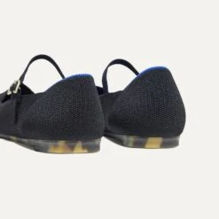 Rothy's The Point Mary Jane II - Black -Rothy's Shoes Store 212 PointMaryJane Black HeelDetail 0754