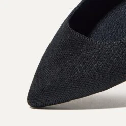 Rothy's The Point Mary Jane II - Black -Rothy's Shoes Store 212 PointMaryJane Black ToeDetail 0715