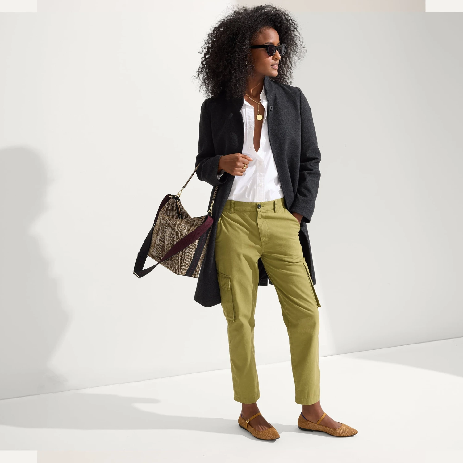 Rothy's The Mini Zip Bucket - Cacao Herringbone 4 Rothy's The Mini Zip Bucket - Cacao Herringbone - Image 4