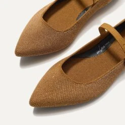 Rothy's The Point Mary Jane II - Bronze -Rothy's Shoes Store 212 PointMaryJane Bronze ToeDetail 3570