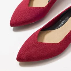 Rothy's The High Point - Autumn Red -Rothy's Shoes Store 214 HighPoint AutumnRed ToeDetail V2 4343