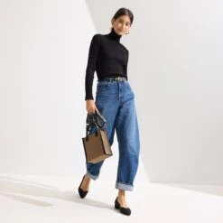 Rothy's The High Point - Black -Rothy's Shoes Store 214 HighPoint Black On Figure v8664