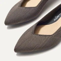 Rothy's The High Point - Sparrow Herringbone -Rothy's Shoes Store 214 HighPoint SparrowHerringbone ToeDetail 3312