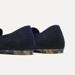 Rothy's The Almond Tassel Loafer - Black Bouclé -Rothy's Shoes Store 215 AlmondTasselLoafer BlackBoucle Heel 5867