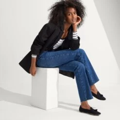 Rothy's The Almond Tassel Loafer - Black Bouclé -Rothy's Shoes Store 215 AlmondTasselLoafer BlackBoucle On Figure 1858