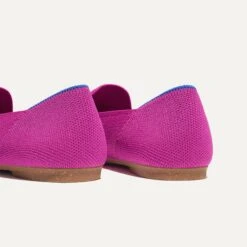 Rothy's The Almond Tassel Loafer - Pink Bramble -Rothy's Shoes Store 215 AlmondTasselLoafer PinkBramble Heel 5576