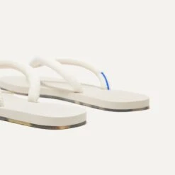 Rothy's The Flip Flop - White Sand -Rothy's Shoes Store 217 FlipFlop WhiteSand HeelDetail 4332