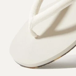 Rothy's The Flip Flop - White Sand -Rothy's Shoes Store 217 FlipFlop WhiteSand ToeDetail 4252