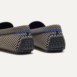 Rothy's The Double Bit Driver - Classic Micro Check -Rothy's Shoes Store 222 DoubleBitDriver ClassicMicroCheck HeelDetail 4143