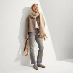 Rothy's The Casual Crossbody - Vanilla Wafer -Rothy's Shoes Store 222 DoubleBitDriver LatteMicroCheck On Figure 0617 30fc7b3d e513 48b9 8459 cd439a1b84df