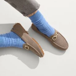 Rothy's The Double Bit Driver - Latte Micro Check -Rothy's Shoes Store 222 DoubleBitDriver LatteMicroCheck On Figure 0742