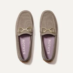 Rothy's The Double Bit Driver - Latte Micro Check